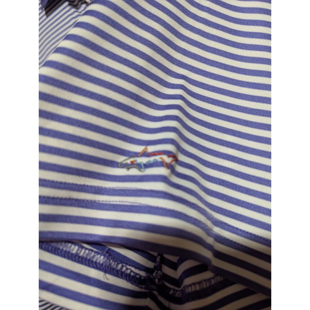GREG NORMAN Purple Striped Golf Short Sleeve Polo Men's Size XL Play Dry - Picture 4 of 10